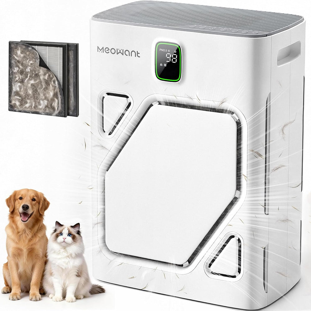 Meowant Pet Air Purifier for Home, Dual-sided Intake Air Purifier