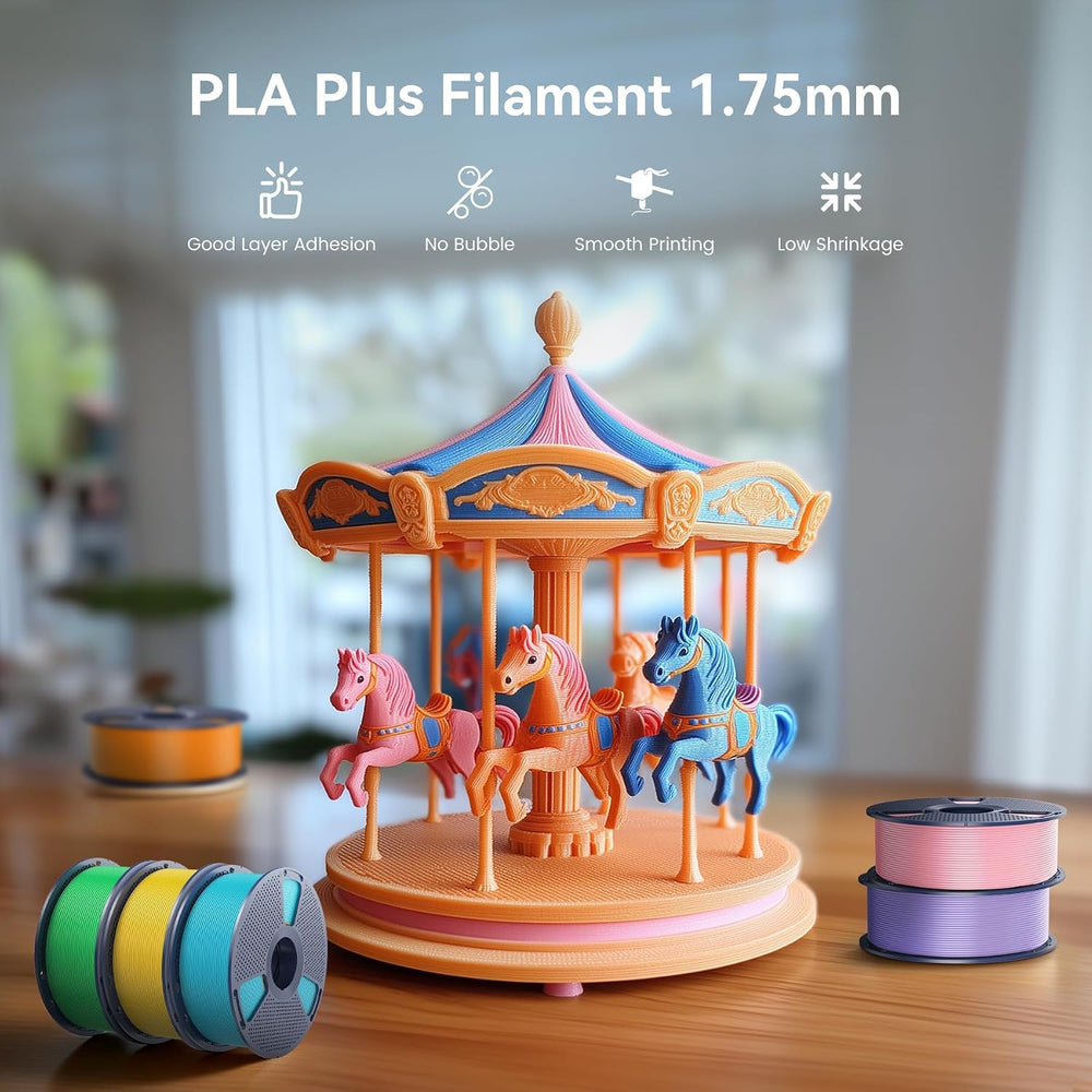 SUNLU 3D Printer Filament PLA Plus 1.75mm Black 4KG