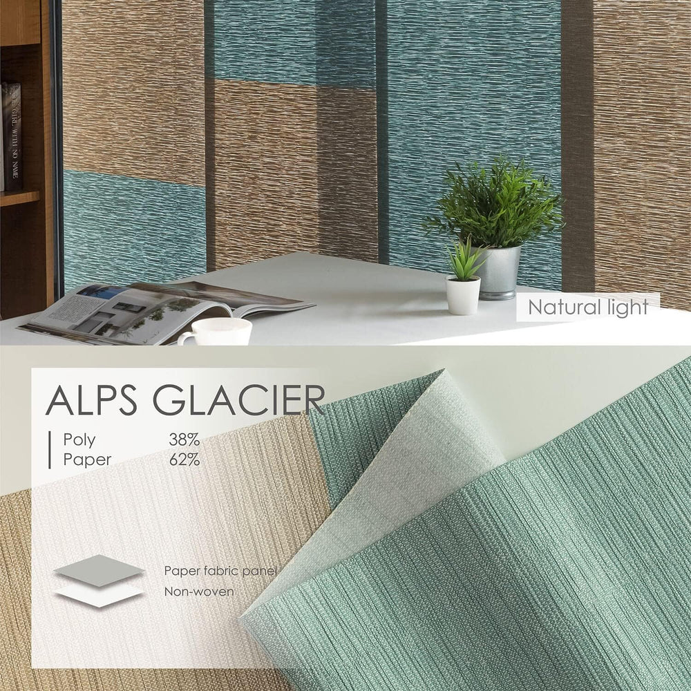 GoDear Design Vertical Blinds Woven Windows 45.8"-86" x 96", A...