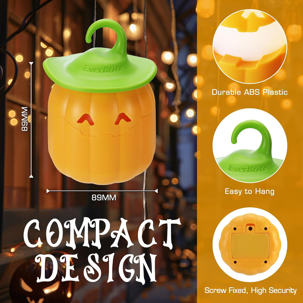 EverBrite 6-Pack Halloween Pumpkin Lantern, Collapsible Light up Pumpkins