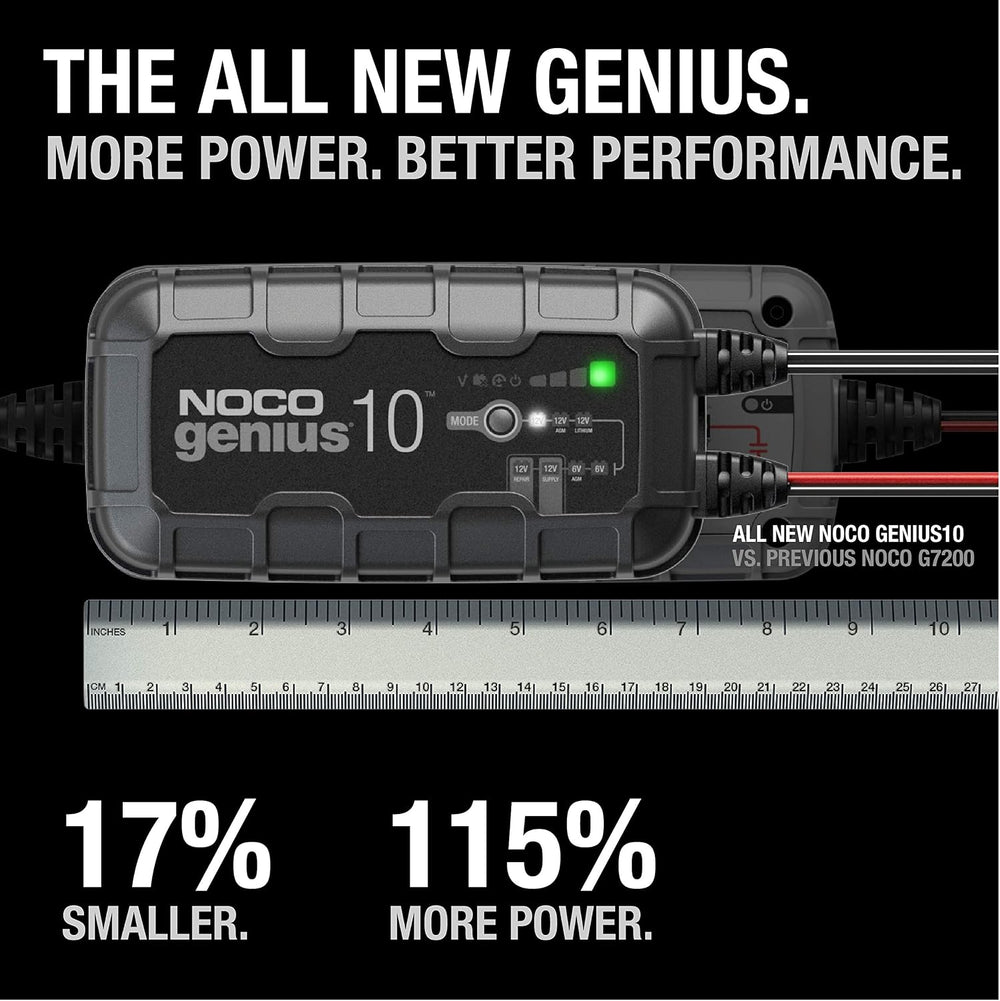 NOCO GENIUS10 10A 6/12V Smart Battery Charger, Trickle Charger & Maintainer