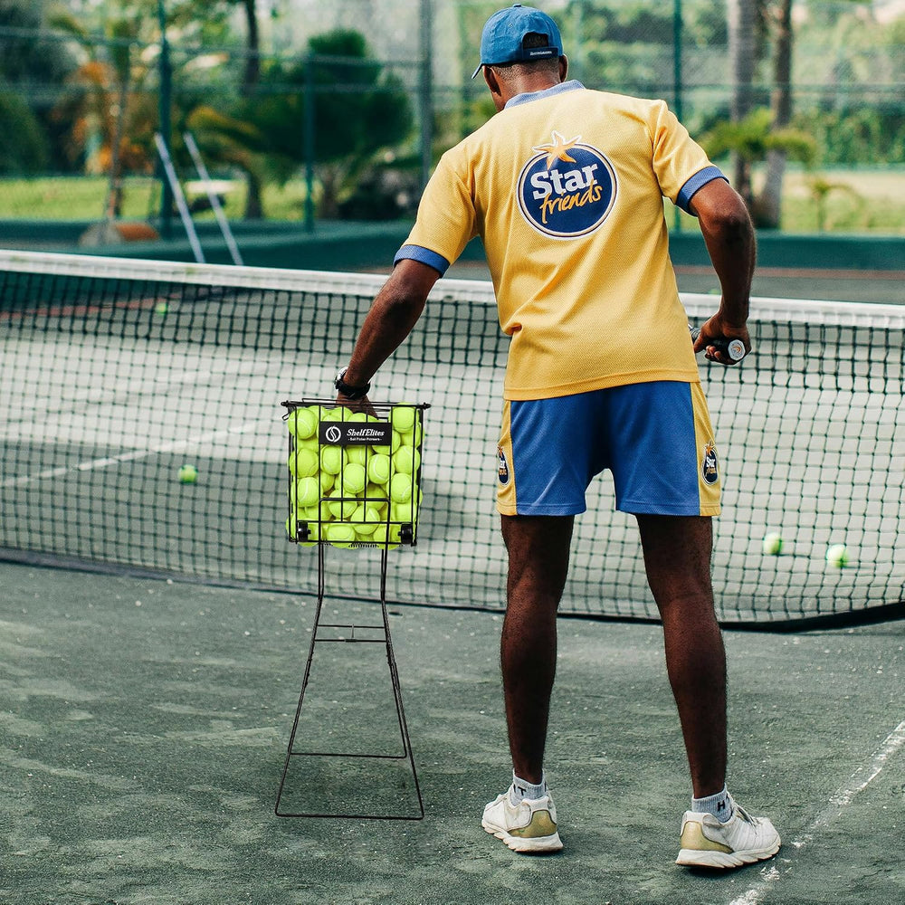 Tennis Ball Hopper, Portable Tennis Ball Holder with Handle for Court, Practi...
