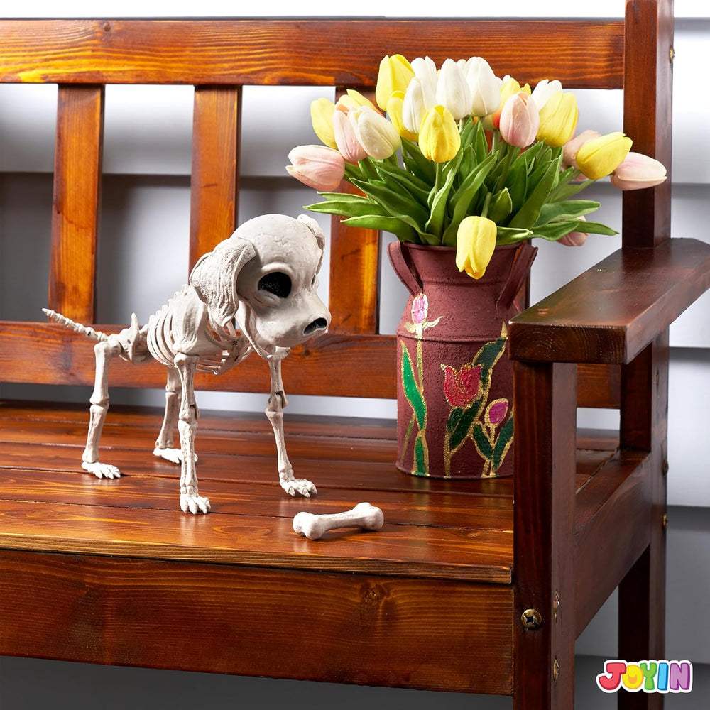 JOYIN Posable Halloween Dog Skeleton Full Body Posable Joints Realistic Skele...