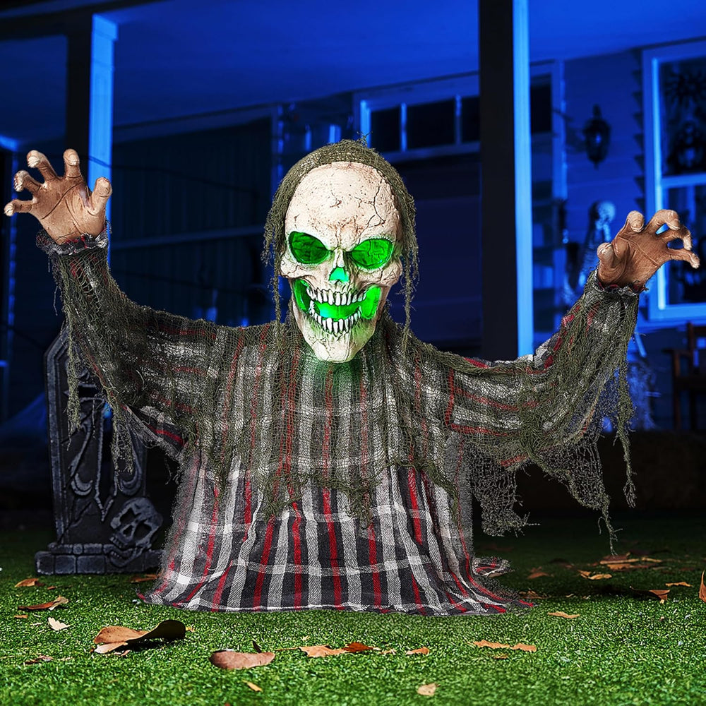JOYIN Halloween Animatronics Decorations Outdoor, Animated Zombie Groundbreak...