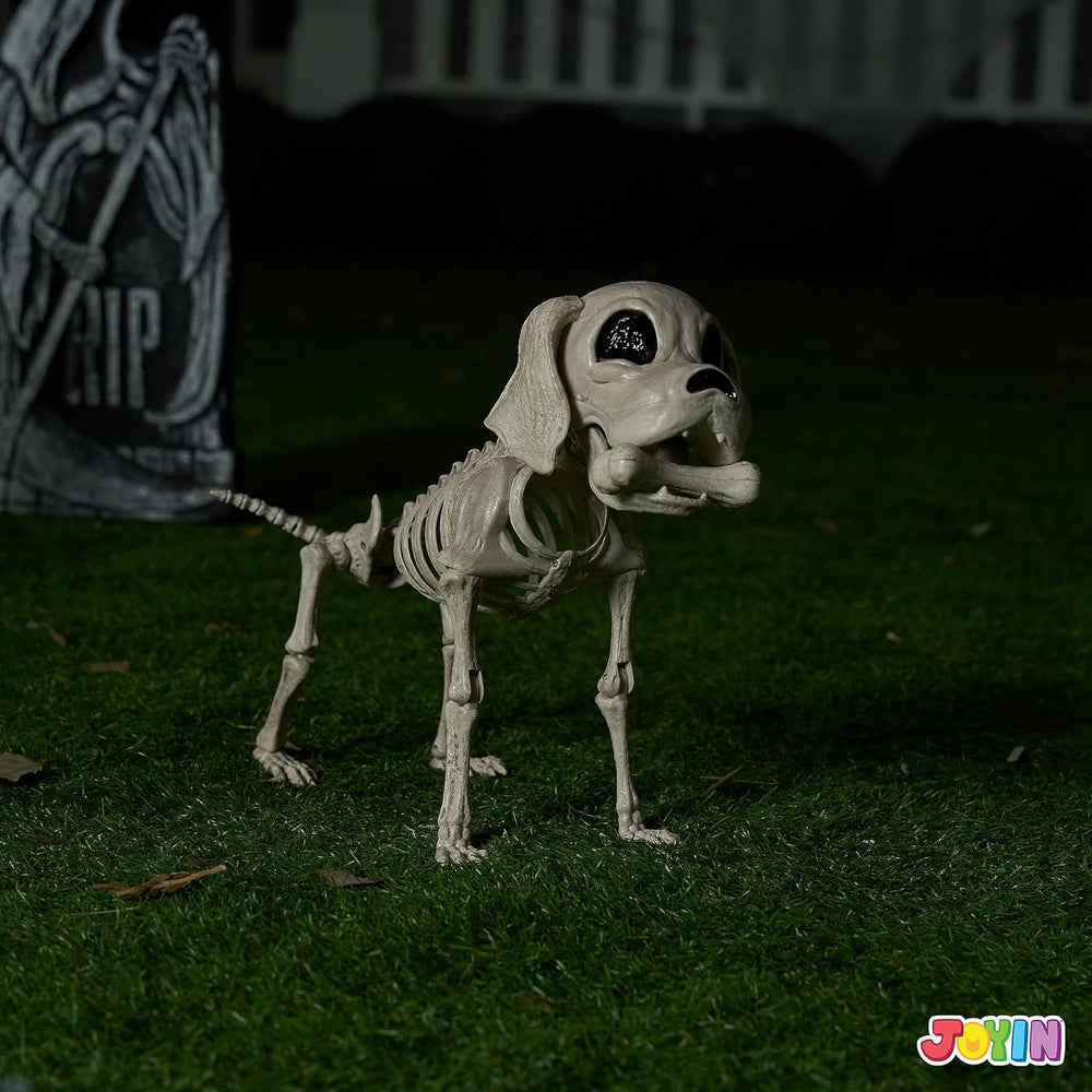 JOYIN Posable Halloween Dog Skeleton Full Body Posable Joints Realistic Skele...