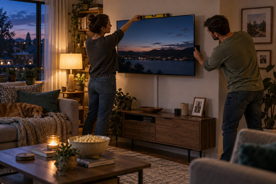 Mounting a TV without the cord mess