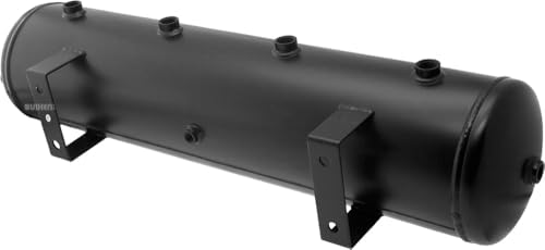 Vixen Air 12V Air Suspension Kit with 200 PSI Compressors and 5 Gallon Tank Onboard Air Ride System for Truck, RV, Car | for Air Bags, Air Springs, Load Leveling, Towing, Train Horns, VXX1208GW/4852DC