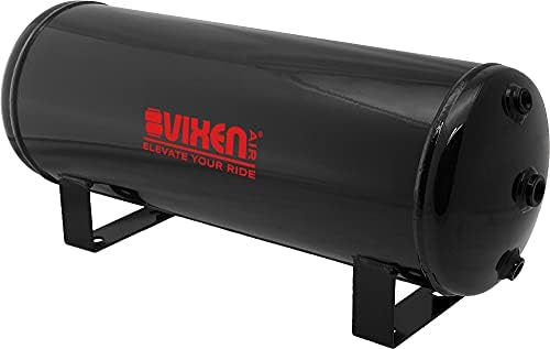 Vixen Air 12V Air Suspension Kit with 200 PSI Compressor and 3 Gallon Tank Onboard Air Ride System for Truck, RV, Car | for Air Bags, Air Springs, Heavy Load Leveling, Towing, Train Horns, VXO4831B