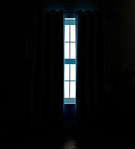 MIUCO 1 Pair Thermal Insulated Grommet 52-Inch-by-63-Inch Blackout Window Curtain Panels with 2 Tie Backs, Turquoise