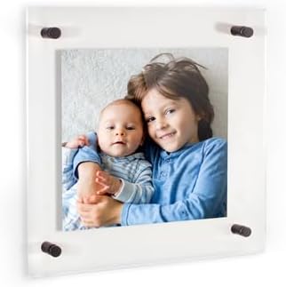 ArtToFrames 16x16 Inch Double Panel Floating Acrylic Picture Frame comes