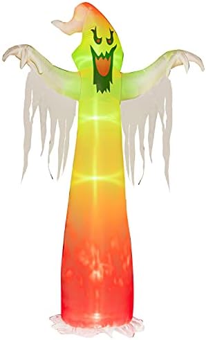 Hourleey 9 FT Halloween Inflatables Outdoor, Halloween Blow Up Yard Decorations with Built-in LED Lights for Indoor Outdoor Party Garden Lawn Clearance (Ghost)