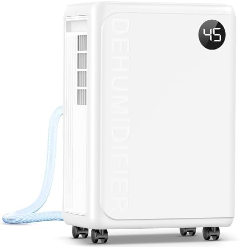 32 Pint Dehumidifier for Basement and Home, 2600 Sq Ft with Drain Hose