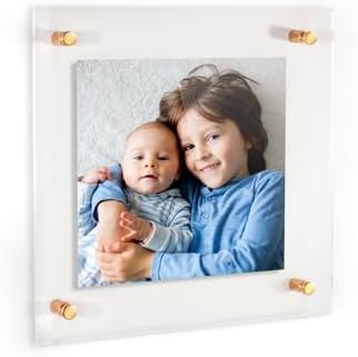 ArtToFrames 12x12 Inch Double Panel Floating Acrylic Picture Frame comes