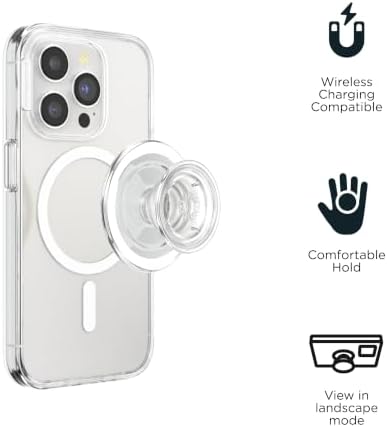 PopSockets Phone Grip for MagSafe, Magnetic Holder- Clear