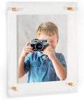 ArtToFrames 22x28 Inch Double Panel Floating Acrylic Picture Frame comes
