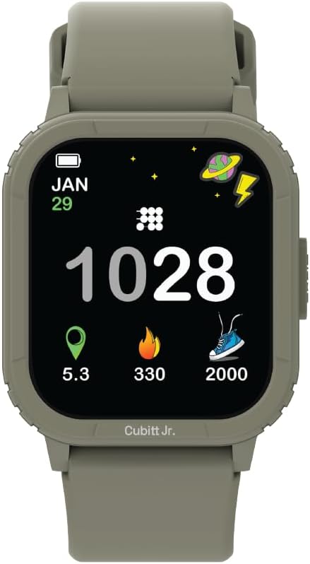 Cubitt Jr. Smartwatch Fitness Tracker, 1.75" AMOLED – Forest Green