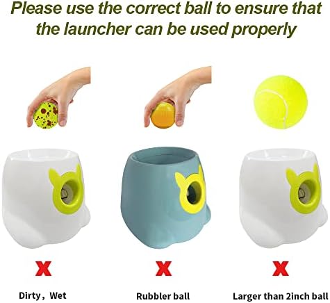 Automatic Dog Ball Launcher Tennis Ball Thrower Machine with 6 Balls,Remote