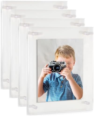 ArtToFrames 20x28 Inch Double Panel Floating Acrylic Picture Frame comes (4 Pack)