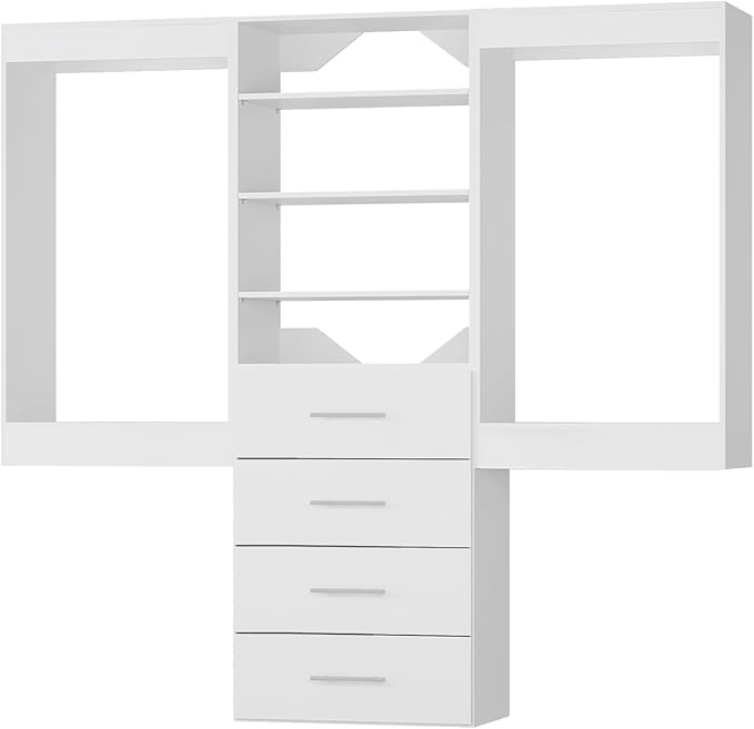 Modular Closet System, Wood Tower Closet Storage
