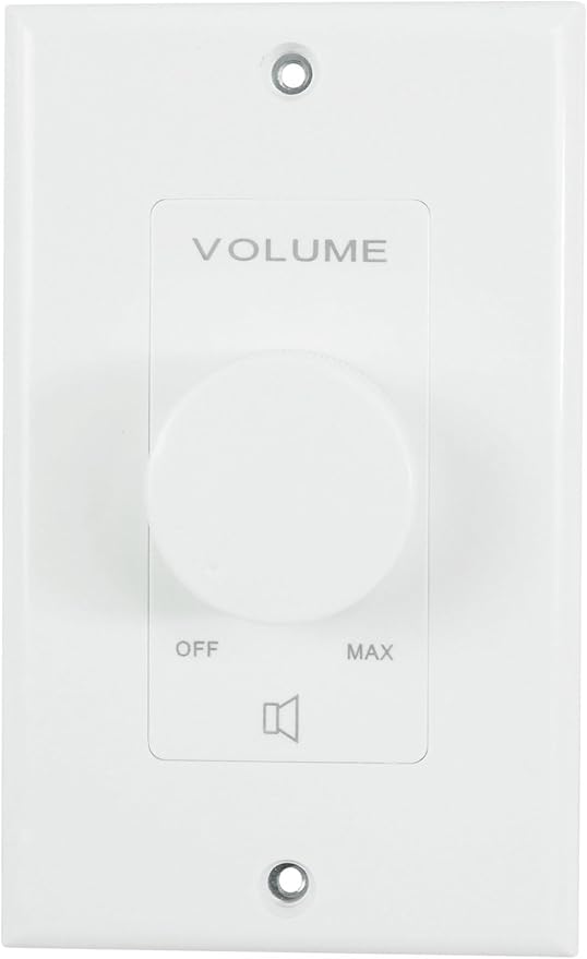 Rockville VOL70200 White 200W 70V/100V Volume Control Zone Controller,