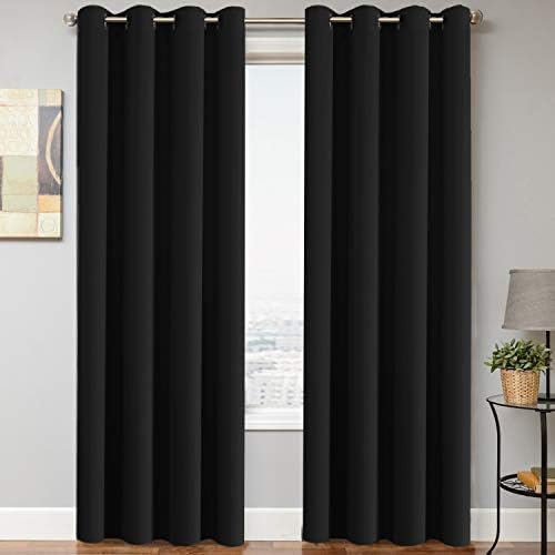 H.VERSAILTEX Blackout Thermal Insulated Light Blocking Curtains (Set of 2)