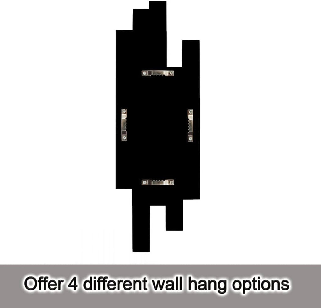 Artisan Set of 4 Silver Beveled Wall Decor Mirrors - 24x8 Inch Each, Creative Combination Design for Modern & Farmhouse Home Decor, Shatter-Resistant Glass with Wood Backing