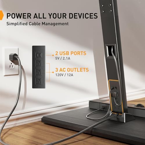 Perlegear Rolling TV Stand with Power Outlet for 32–70 inch TVs