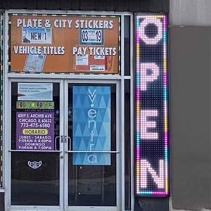 P6 Outdoor Full Color 40 x 18 inches Led Sign WIFI And USB Programmable Led Sign