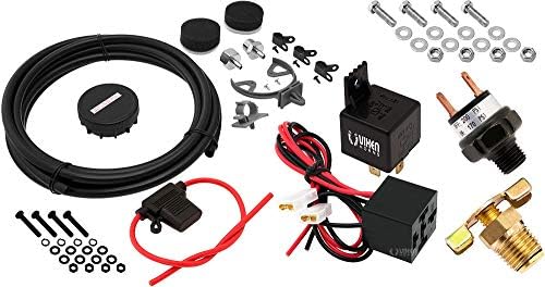 Vixen Air 12V Air Suspension Kit with 200 PSI Compressor and 3 Gallon Tank Onboard Air Ride System for Truck, RV, Car | for Air Bags, Air Springs, Heavy Load Leveling, Towing, Train Horns, VXO4831B