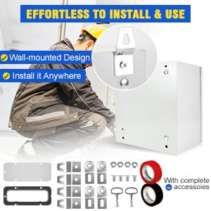 Outdoor Electrical Box, Steel Junction Box 24X16X10'', NEMA 4X Electrical