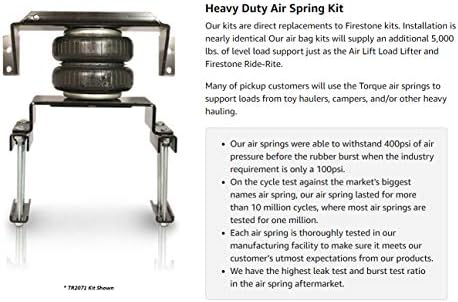 torque air bag suspension kit for 2003-2013 dodge, front angle view