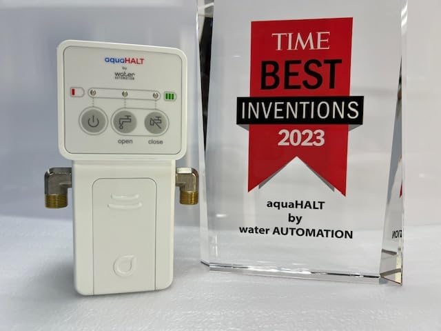aquaHALT Smart Home Water Toilet Leak Detector Alarm and Automatic Shut Off