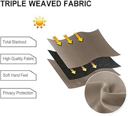 DWCN Blackout Curtains for Living Room, Room Darkening Thermal Insulated