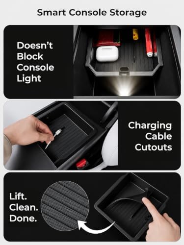 Center Console Organizer Set for Tesla Model Y Juniper & 3 Highland