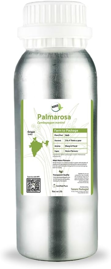 Palmarosa Essential Oil Direct from Norex Flavours India