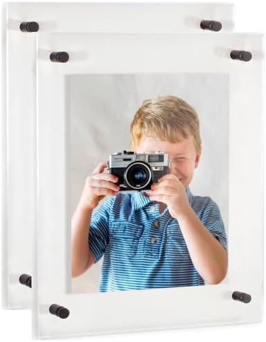 ArtToFrames 24x36 Inch Double Panel Floating Acrylic Picture Frame comes (2 Pack)
