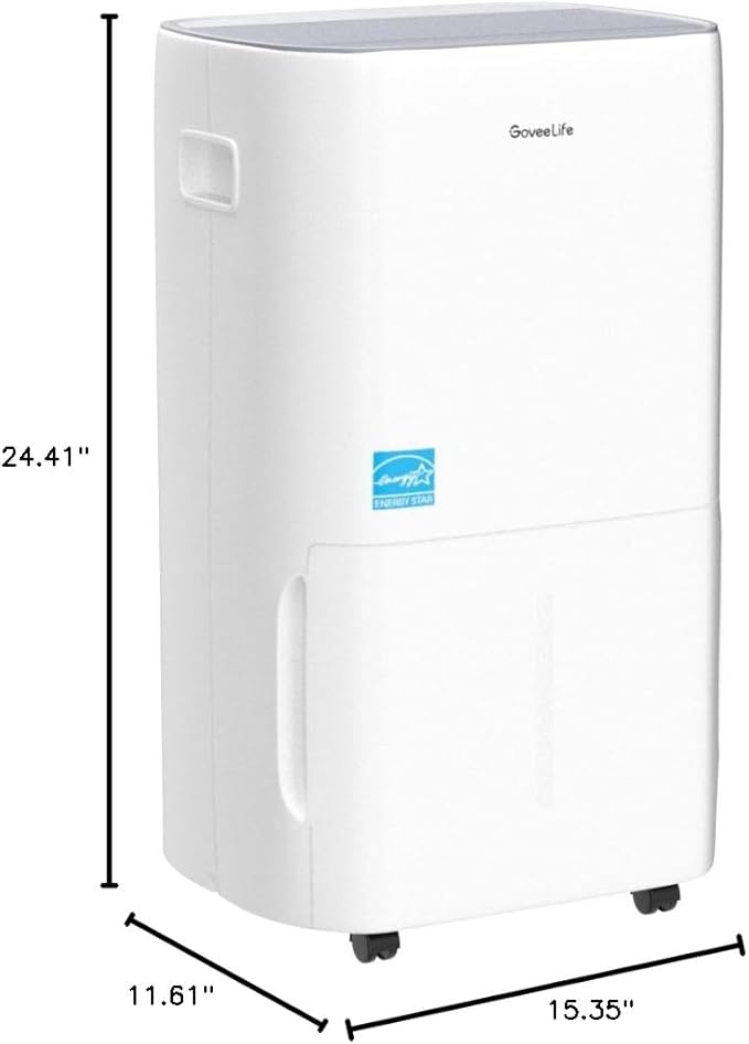 GoveeLife Dehumidifier for Home 4, 500 Sq.Ft, 50 to 137 Pint Smart Auto
