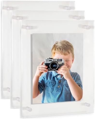 ArtToFrames 15x19 Inch Double Panel Floating Acrylic Picture Frame comes (3 Pack)