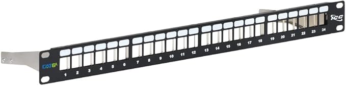 ICC 24-Port Blank Keystone Shielded 1U Patch Panel