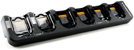 motorola hkpn4007a clp series multi-unit charger kit (black) shown in use