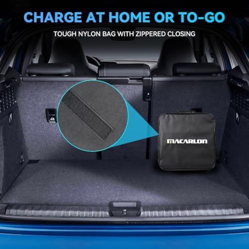 8-16A Adjustable Level 1&2 EV Charger, 110V-240V, IP66 Waterproof, Black