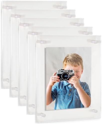 ArtToFrames 16x32 Inch Double Panel Floating Acrylic Picture Frame comes (5 Pack)