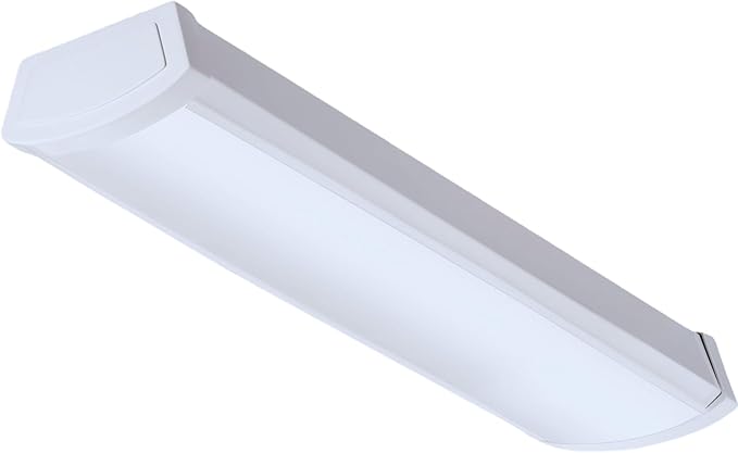 Lithonia Lighting 2 Foot LED Light Fixture, Low-Profile LED Wraparound Flush