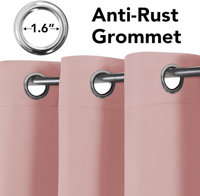 H.VERSAILTEX Ultra Soft Microfiber Thermal Insulated Antique Copper Grommet (Set of 2)