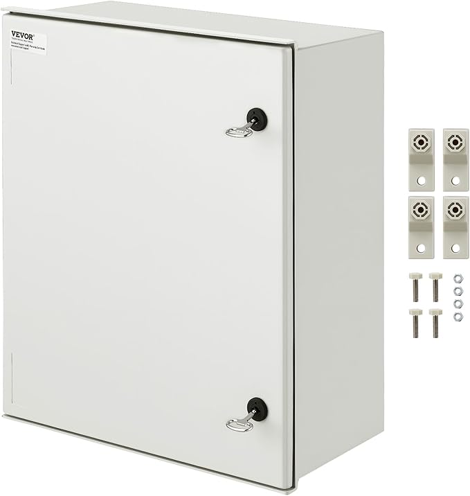 VEVOR Fiberglass Enclosure 19.7 x 15.7 x7.9 Electrical Enclosure Box NEMA 3X
