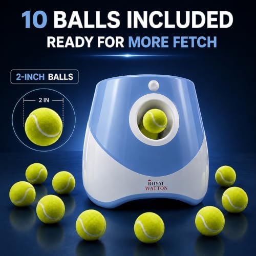 Automatic Ball Launcher for Dogs with 10 Balls, Rechargeable Fetch Machine