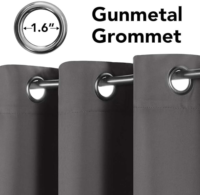 H.VERSAILTEX Three Pass Microfiber Blackout Thermal Insulated Grommet Panel (Set of 2)