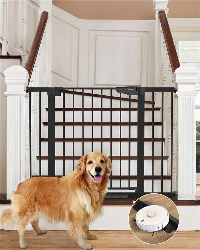 Cumbor 29.7-46" Baby Gate for Stairs, Mom's Choice Awards Winner-Auto Close Dog