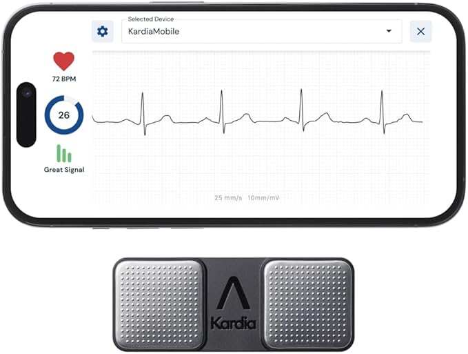 KardiaMobile 1-Lead Personal EKG Monitor – Record EKGs at Home – Detects AFib