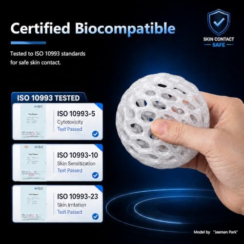 Siraya Tech Flex TPU 85A 3D Printer Filament, ISO 10993 Tested, Clear, 1kg